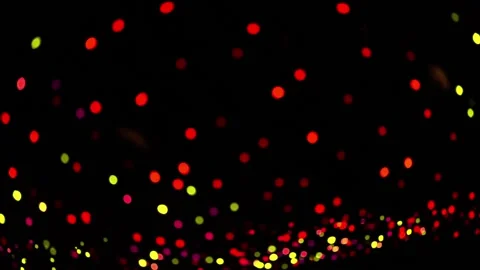 Festive colored defocus lights on dark background Stock-Footage 235653291