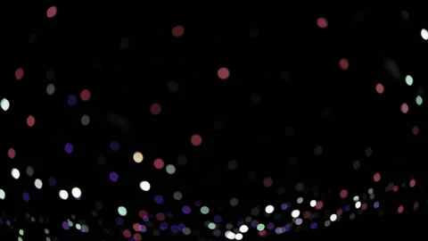 Festive colored defocus lights on dark background Vidéo 236348926
