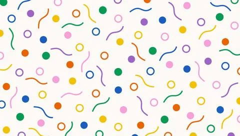 Festive colorful confetti pattern. Creative minimalist style art background. Fun Illustrazione stock