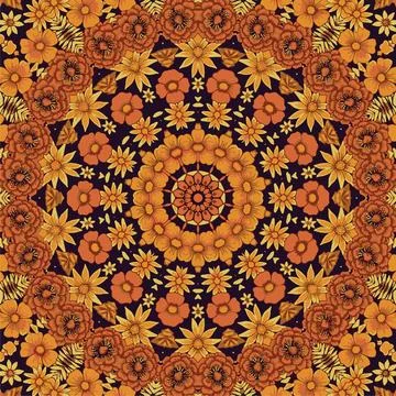 Festive colorful mandala pattern illustration Stock Illustration