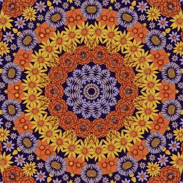 Festive colorful mandala pattern illustration Stock Illustration
