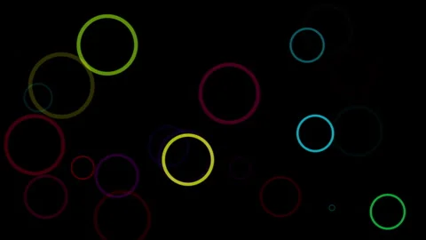 Festive Colorful Ring Particle Background Loop Stock Footage 322215368