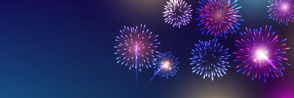 Festive colour firework background. Vector illustration. Stockillustratie