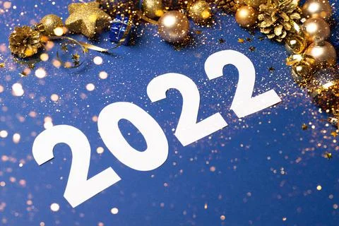 Festive composition layout mockup postcard for Christmas or New Year with Stock Photos
