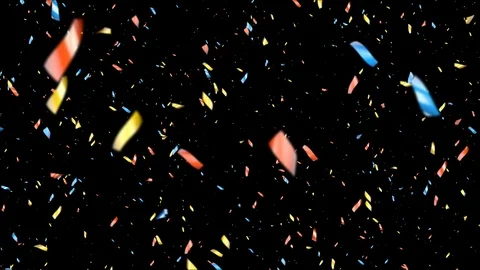 Festive confetti flies into the screen. Stock Footage 123141479