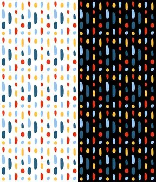 Festive confetti seamless pattern. Geometrical chaotic colored lines, hand drawn Stock Illustration