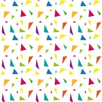Festive confetti seamless pattern. Modern, geometric repeating texture. Mem.. Stock Illustration