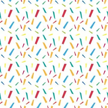 Festive confetti seamless pattern. Modern, geometric repeating texture. Mem.. Stock Illustration