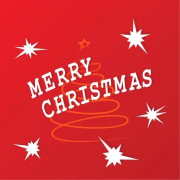 Festive congratulating on Christmas on a red background. Stock Illustration