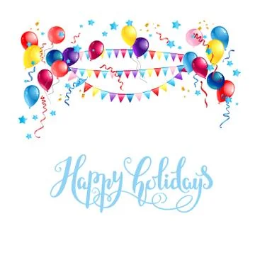 Festive corner decor Stock Illustration