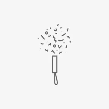 Festive cracker vector icon Illustrazione stock