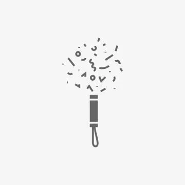 Festive cracker vector icon Illustrazione stock