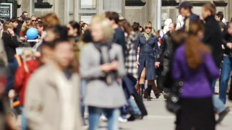 Festive crowd4 Stock Footage