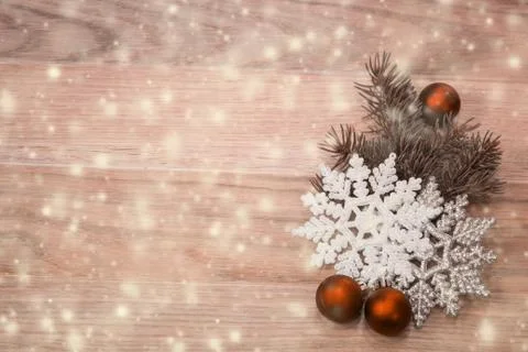 Festive decor. The concept of the decor of the winter holidays in retro style Stock Photos