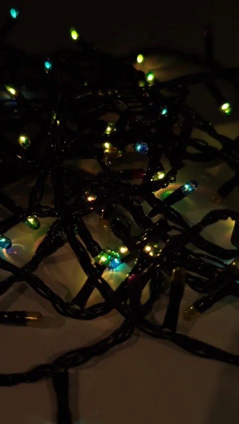 Festive decor with twinkling lights 스톡 동영상 322540634