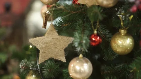 Festive decorated tree Stock Footage 159896752