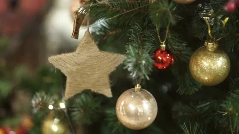 Festive decorated tree Stock Footage 159896784