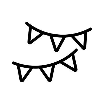 Festive decoration icon vector. Isolated contour symbol illustration Illustrazione stock