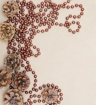 Festive decorations with place for text. Stock Photos