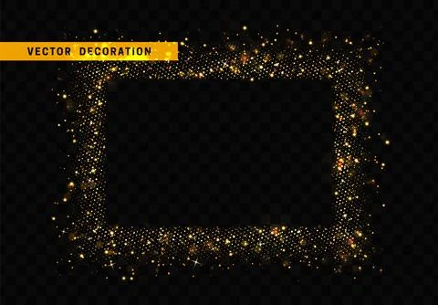 Festive decorative background with sparkles in the shape of a rectangular f.. イラスト素材