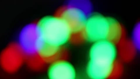 Festive defocus bokeh in red and green Video stock 220295933