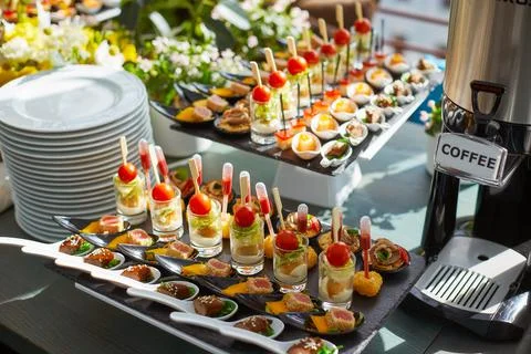 Festive delicious buffet 스톡 사진