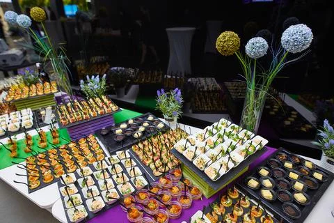 Festive delicious buffet 스톡 사진