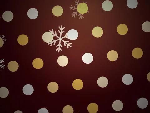 Festive Dot Pattern with Snowflakes Stock Photos