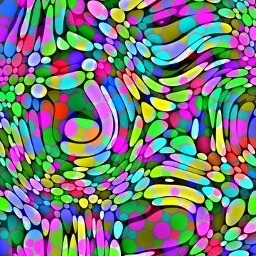 Festive dots pattern seamless abstract texture of colorful transparent bub... Stock Photos