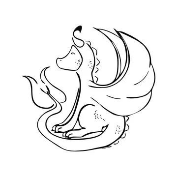 Festive dragon Stock Illustration