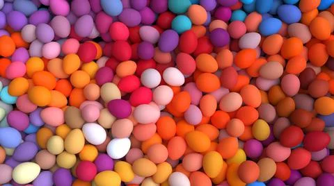 Festive Easter background with heap of beautiful clean and bright eggs Stock Illustration