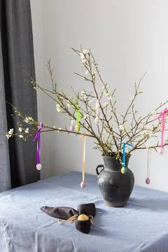 Festive easter decoration Stock Photos