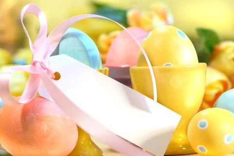 Festive easter eggs Stock Photos