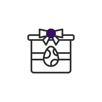Festive easter gift box design with decorative egg element symbolizing spri.. Stock Illustration
