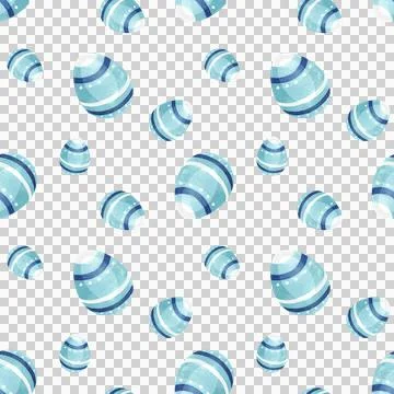 Festive Easter seamless pattern with eggs and flowers, hand drawn in watercolor. Illustrazione stock