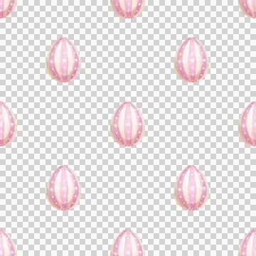 Festive Easter seamless pattern with eggs and flowers, hand drawn in watercolor. Stock Illustration