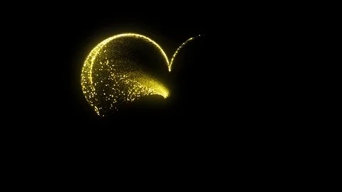 Festive effect with gold heart Stock-Footage 114581946