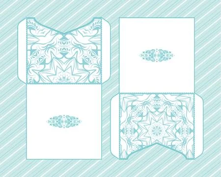 A festive envelope, box, cover for wedding, party, congratulations Stock Illustration