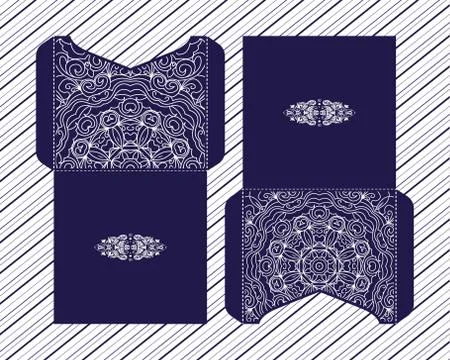 A festive envelope, box, cover for wedding, party, congratulations Stock Illustration