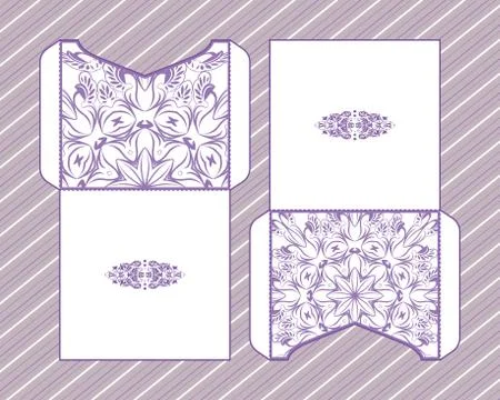 A festive envelope, box, cover for wedding, party, congratulations Stock Illustration
