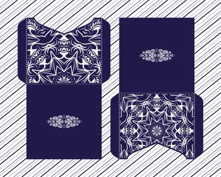 A festive envelope, box, cover for wedding, party, congratulations Illustrazione stock