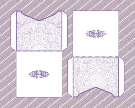 A festive envelope, box, cover for wedding, party, congratulations Stock Illustration