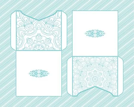 A festive envelope, box, cover for wedding, party, congratulations Stock Illustration