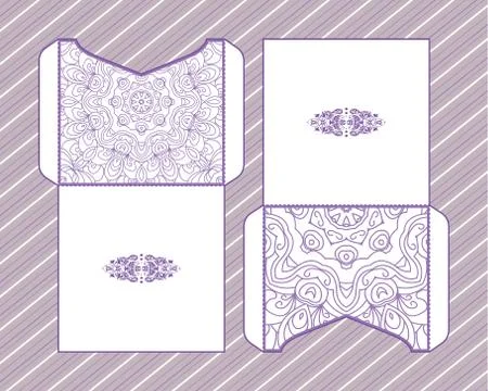 A festive envelope, box, cover for wedding, party, congratulations Stock Illustration