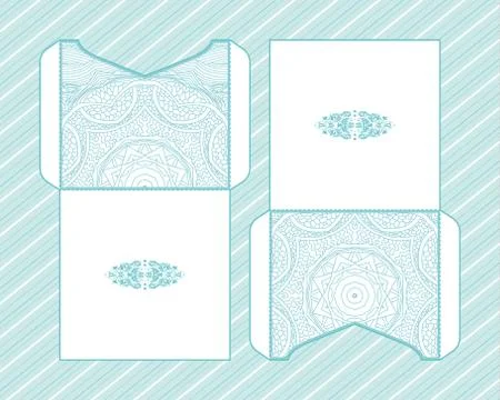 A festive envelope, box, cover for wedding, party, congratulations Stock Illustration