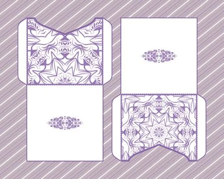 A festive envelope, box, cover for wedding, party, congratulations Stock Illustration