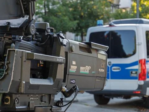 Festive Event Coverage Featuring a Sony Broadcast Camera Stock Photos