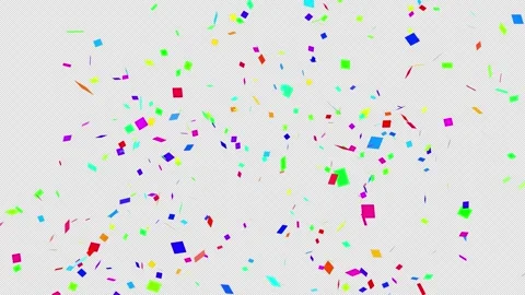 Festive event themed animation elements, pack colorful confetti turning in gold Video stock 292799958