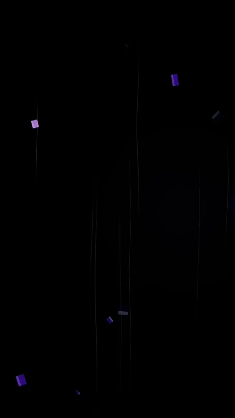Festive Falling Purple and Blue Confetti Over Black Background Vídeos de archivo 337529686