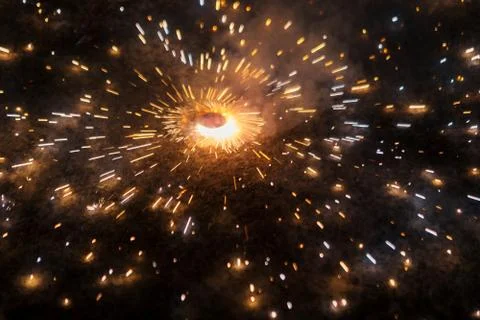 Festive Fire Cracker Background Stock Photos